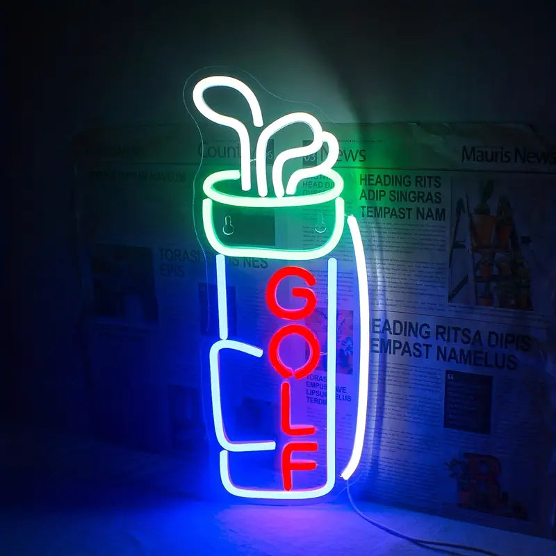 ICLE LEDネオンサイン GOLF ゴルフモチーフ｜ゴルフショップ・ゴルフバー・室内ゴルフ・店舗装飾に