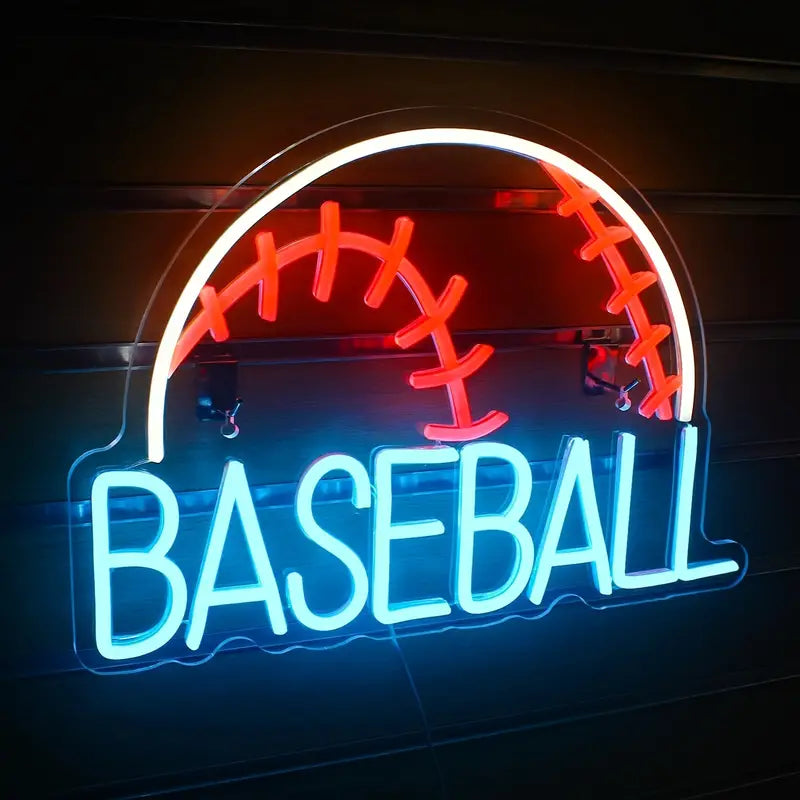ICLE ネオンサイン BASEBALL 野球モチーフ｜スポーツバー・野球ショップ・バッティングセンター・応援部屋の装飾に