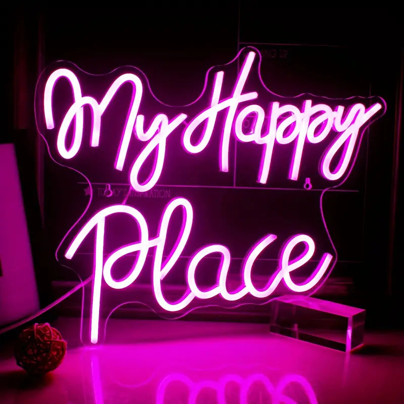 My Happy Place LEDネオンサイン｜お気に入りの空間を彩るインテリアライト