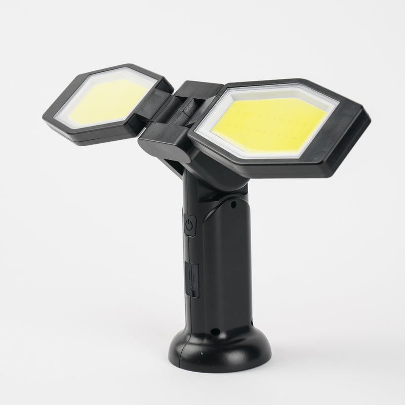 ICLEワークライトLEDCOB充電式キャンプランタンスマートフォン充電対応