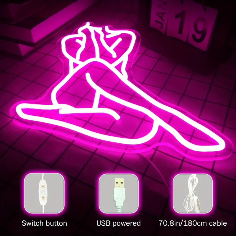 ICLE 高輝度 LED ネオン看板 店舗用 おしゃれ 間接照明 オーダーメイド対応PINK BOY