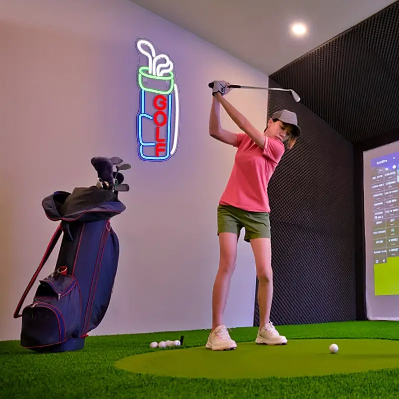 ICLE LEDネオンサイン GOLF ゴルフモチーフ｜ゴルフショップ・ゴルフバー・室内ゴルフ・店舗装飾に