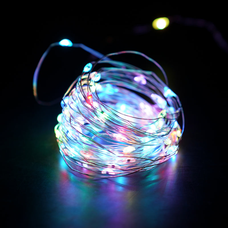 ICLE LED ジュエリーライト カーテンライトRGB防水 90球 9m USB式 リモコン付間接照明クリスマス飾り