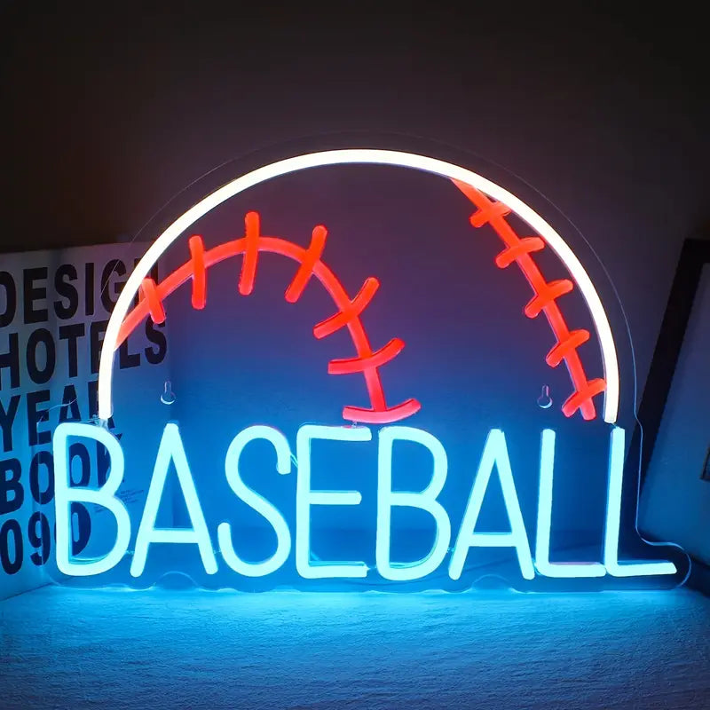 ICLE ネオンサイン BASEBALL 野球モチーフ｜スポーツバー・野球ショップ・バッティングセンター・応援部屋の装飾に
