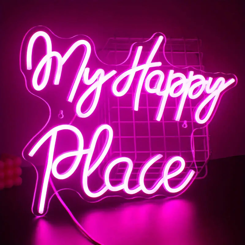 My Happy Place LEDネオンサイン｜お気に入りの空間を彩るインテリアライト