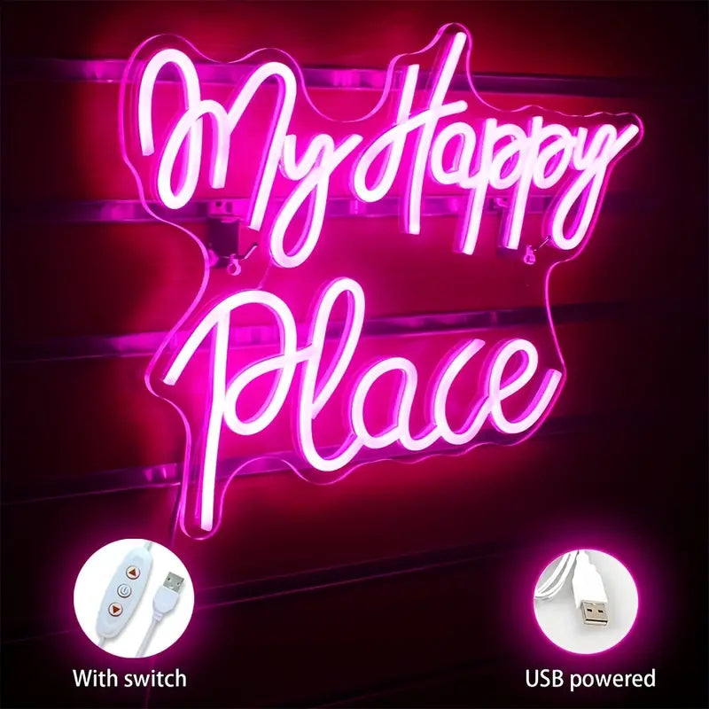 My Happy Place LEDネオンサイン｜お気に入りの空間を彩るインテリアライト