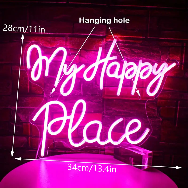My Happy Place LEDネオンサイン｜お気に入りの空間を彩るインテリアライト