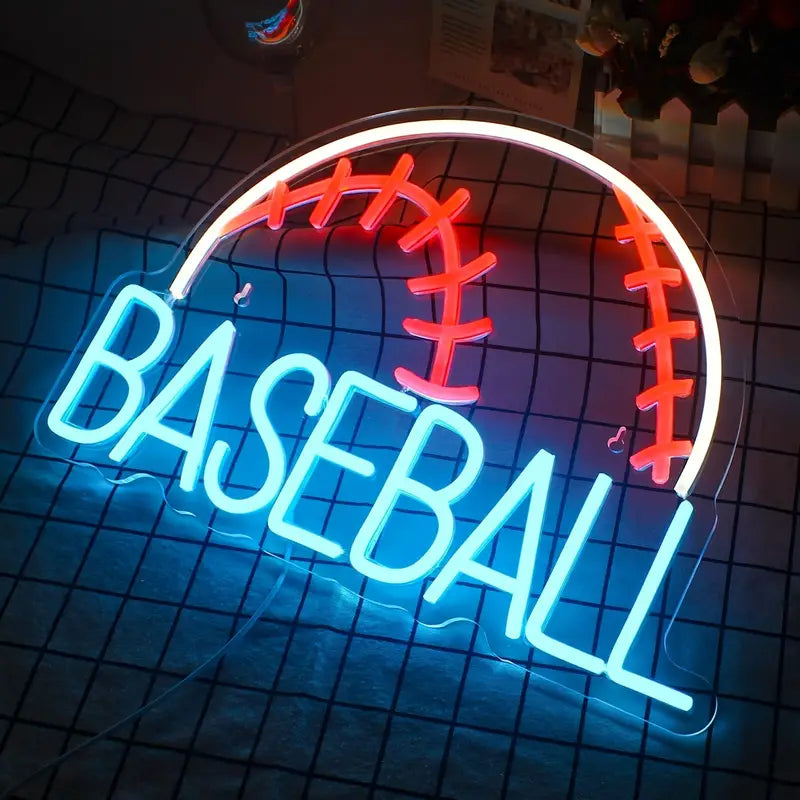 ICLE ネオンサイン BASEBALL 野球モチーフ｜スポーツバー・野球ショップ・バッティングセンター・応援部屋の装飾に