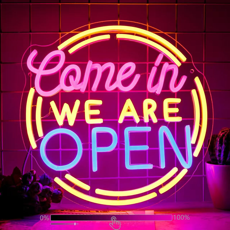 ICLE 高輝度 LED ネオン看板 店舗用 おしゃれ 間接照明 オーダーメイド対応 open営業中 オープン