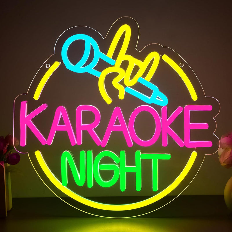 ICLE LEDネオンサイン KARAOKE｜カラオケ店・バー・パブ・ミュージックバーの店舗装飾に