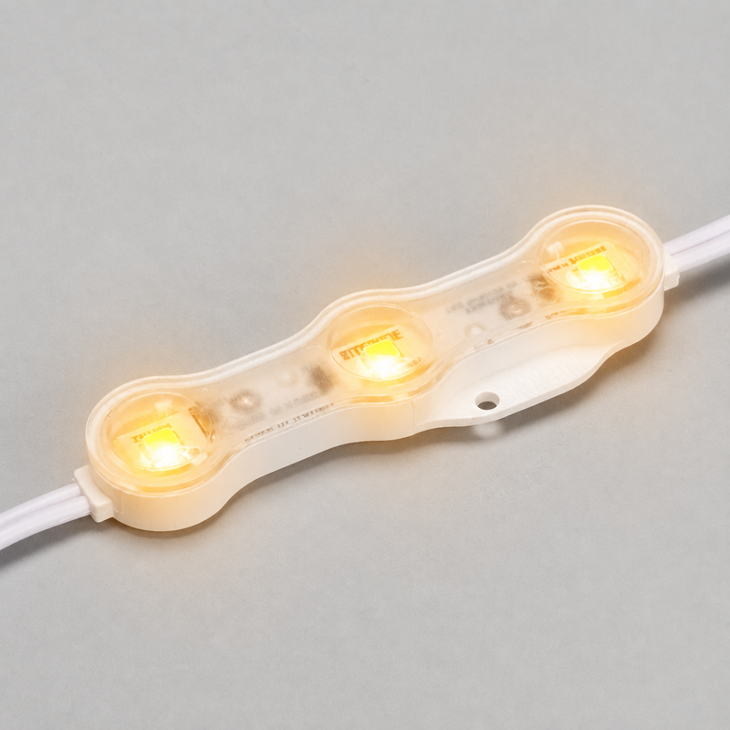 ICLE 看板用LEDモジュール 3灯 12V 高輝度 チャンネルサインIP68韓国製 イエロー50個セット