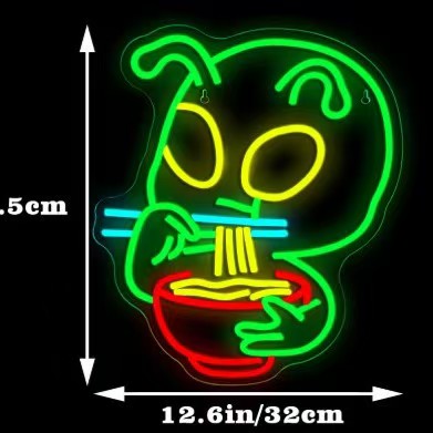 ICLE LEDネオンサイン エイリアンモチーフ宇宙人バー・パブ・居酒屋・パーティールームの店舗装飾に