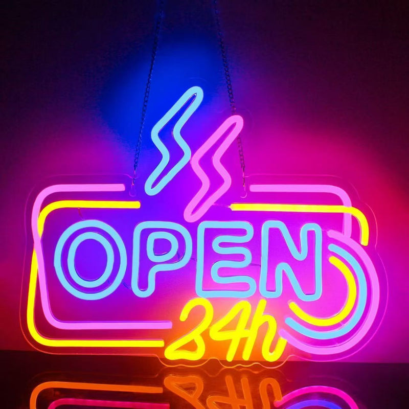 ICLE 高輝度 LED ネオン看板 店舗用 おしゃれ 間接照明 オーダーメイド対応 open営業中 オープン