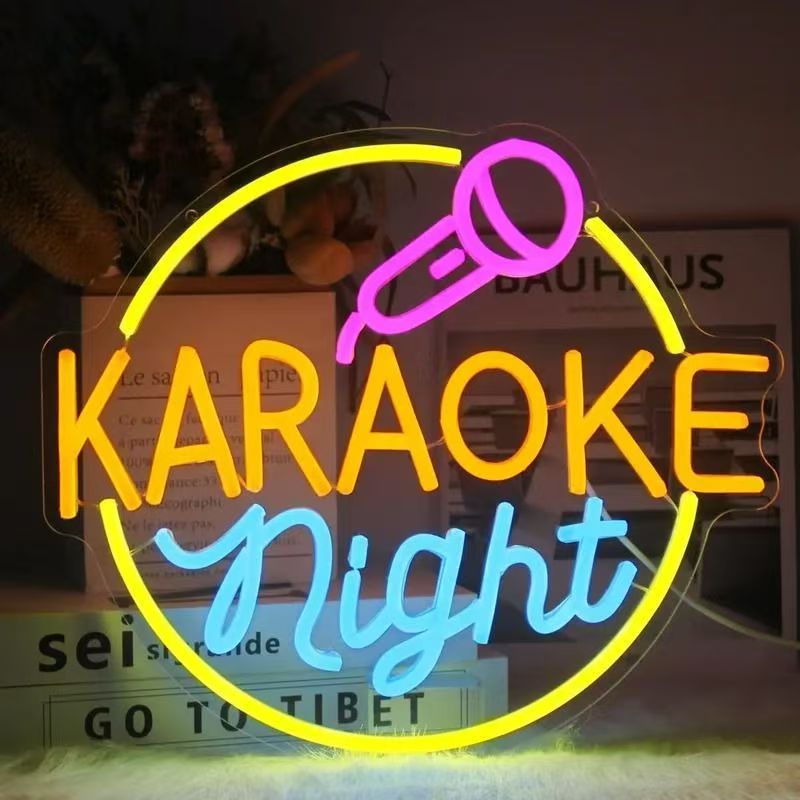 ICLE LEDネオンサイン KARAOKE｜カラオケ店・バー・パブ・ミュージックバーの店舗装飾に