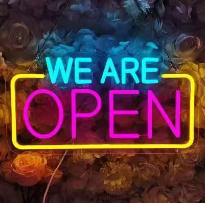 ICLE 高輝度 LED ネオン看板 店舗用 おしゃれ 間接照明 オーダーメイド対応 open営業中 オープン