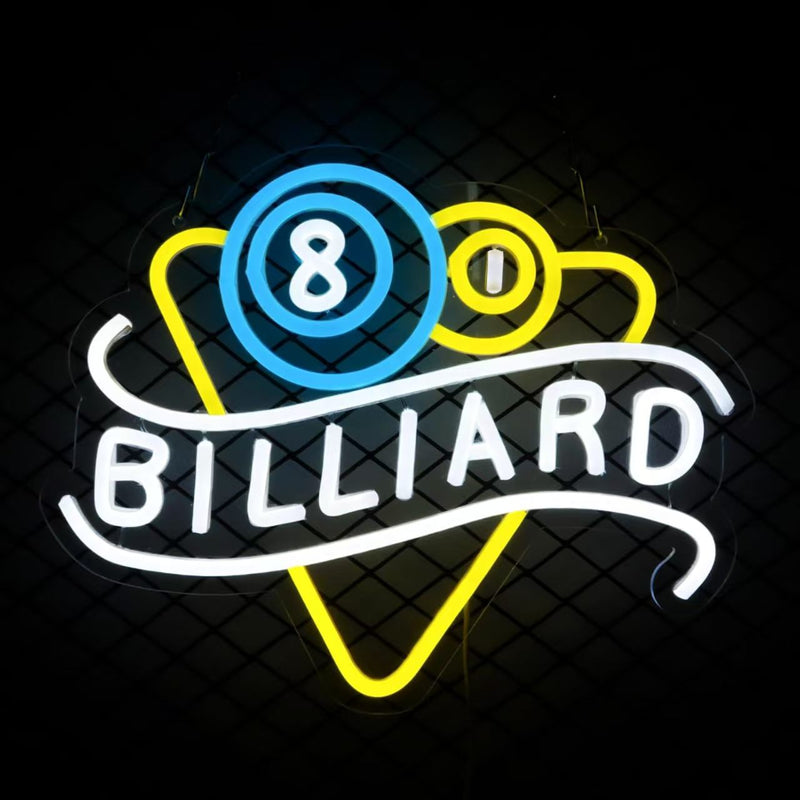 ICLE LEDネオンサイン BILLIARD｜ビリヤード場・ビリヤードバー・プールバー・ゲームバーの店舗装飾に