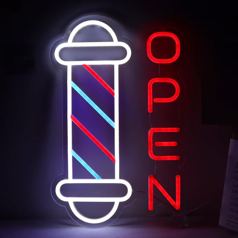 ICLE 高輝度 LED ネオン看板 店舗用 おしゃれ 間接照明 オーダーメイド対応 ネイルサロンバーバーショップ・理容室・床屋