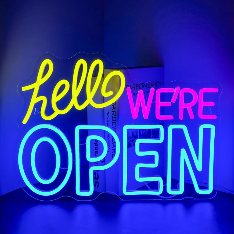 ICLE 高輝度 LED ネオン看板 店舗用 おしゃれ 間接照明 オーダーメイド対応 open営業中 オープン
