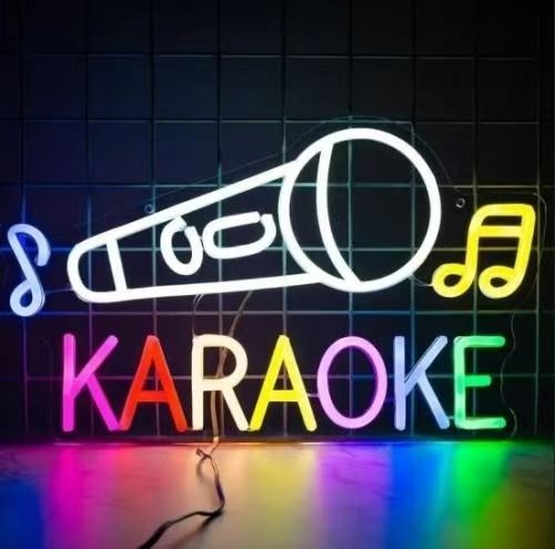 ICLE LEDネオンサイン KARAOKE｜カラオケ店・バー・パブ・ミュージックバーの店舗装飾に