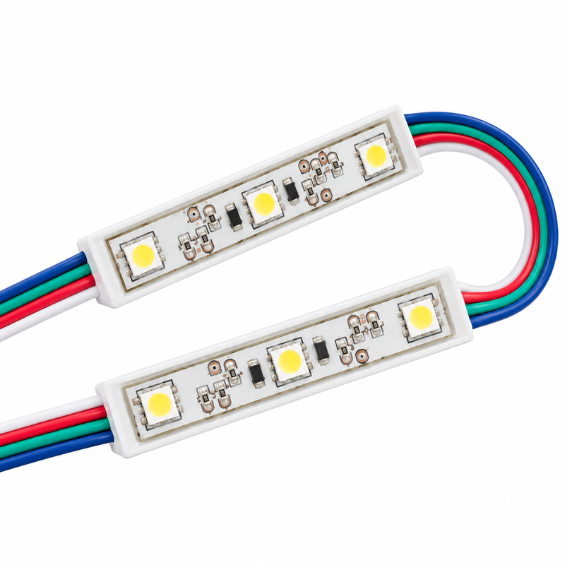 ICLE RGB LEDモジュール 3灯 流れるフルカラー看板用ムービング 50個セット 防水 間接照明 店舗