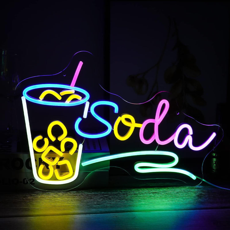 ICLE 高輝度 LED ネオン看板 店舗用 おしゃれ 間接照明 オーダーメイド対応 カフェ・ドリンクショップ