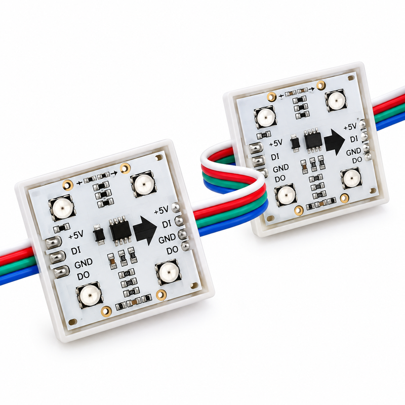ICLE RGB LEDモジュール 4灯 流れるフルカラー看板用ムービング 50個セット 防水 間接照明 店舗