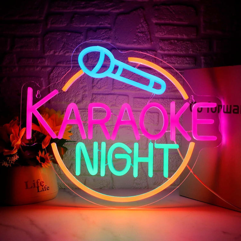ICLE LEDネオンサイン KARAOKE｜カラオケ店・バー・パブ・ミュージックバーの店舗装飾に