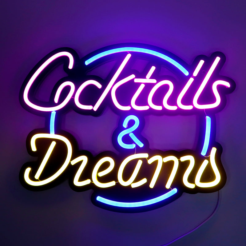 ICLEネオンサイン Cocktails & Dreams｜バー・カクテルバー・パブ・ラウンジ 店舗装飾 壁掛けネオン