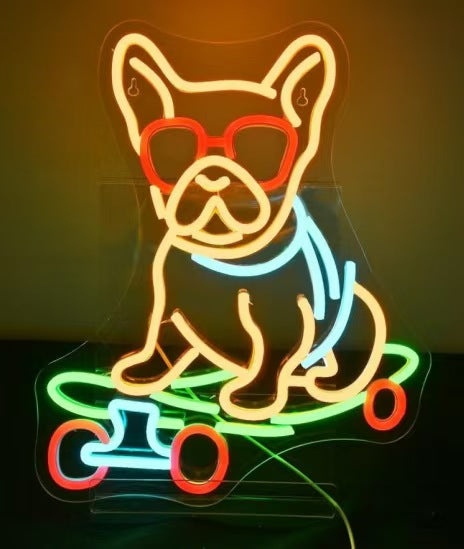 ICLE LEDネオンサイン 犬モチーフ｜ペットショップ・ペットサロン・ドッグカフェ向け