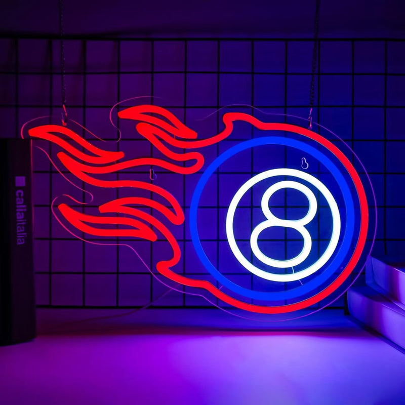 ICLE LEDネオンサイン BILLIARD｜ビリヤード場・ビリヤードバー・プールバー・ゲームバーの店舗装飾に