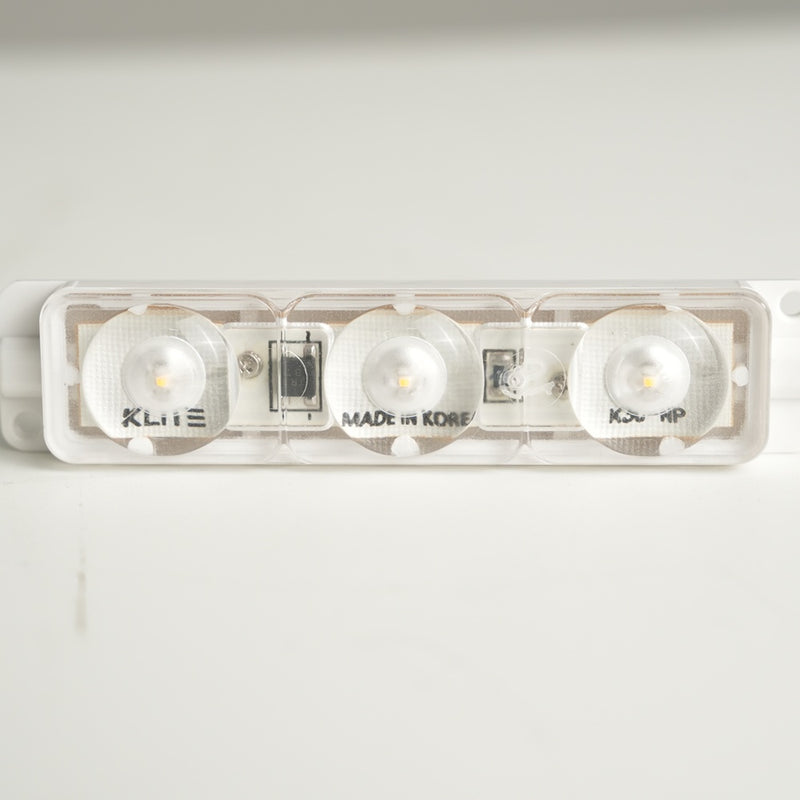 ICLE韓国製 高耐久 屋外看板・縁取り用LEDモジュール 3灯 完全防水仕様 高輝度 広角レンズ50個セット10000K クールホワイト