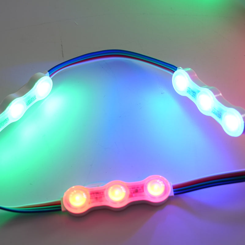 ICLE 看板用LEDモジュール 3灯 12V 高輝度 チャンネルサインIP68韓国製 RGB50個セット