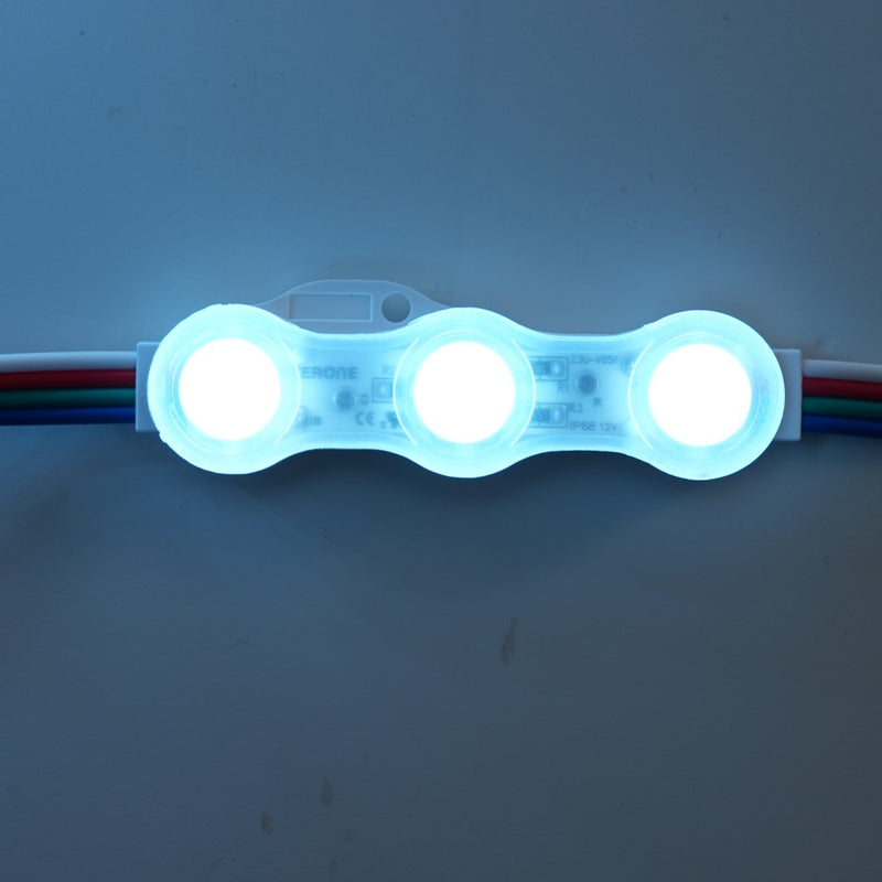 ICLE 看板用LEDモジュール 3灯 12V 高輝度 チャンネルサイン韓国製ブルー 50個セット