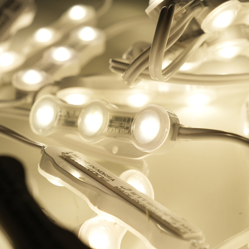ICLE 看板用LEDモジュール 3灯 12V 高輝度 チャンネルサインIP68韓国製4000K 50個セット