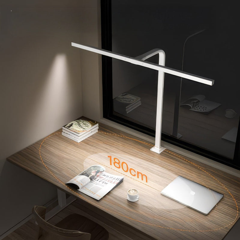 ICLE モニターライト デスクライト クランプ式 高演色LED ワイド80cm 非対称ヘッド 目に優しい 調光調色 自動調光センサー 在宅ワーク テレワーク 韓国製