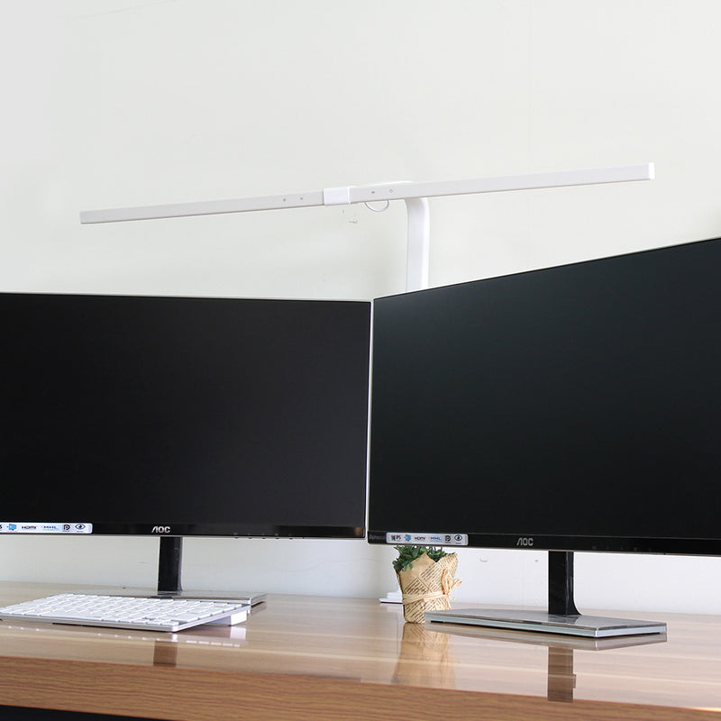 ICLE モニターライト デスクライト クランプ式 高演色LED ワイド80cm 非対称ヘッド 目に優しい 調光調色 自動調光センサー 在宅ワーク テレワーク 韓国製