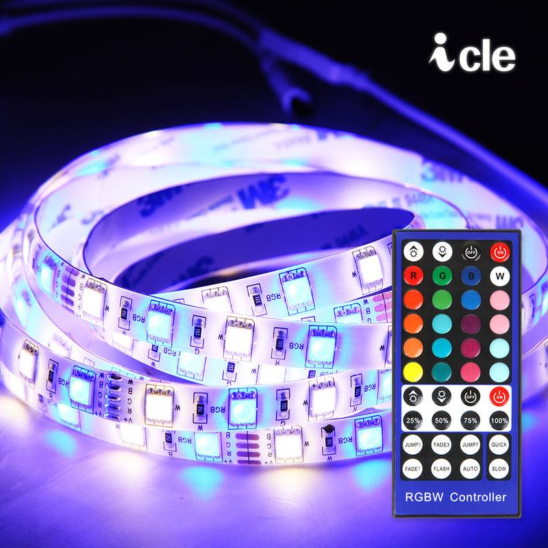 ICLEledテープライト ラインライトおすすめ防水電源アダプター付き12V 2M RGBW