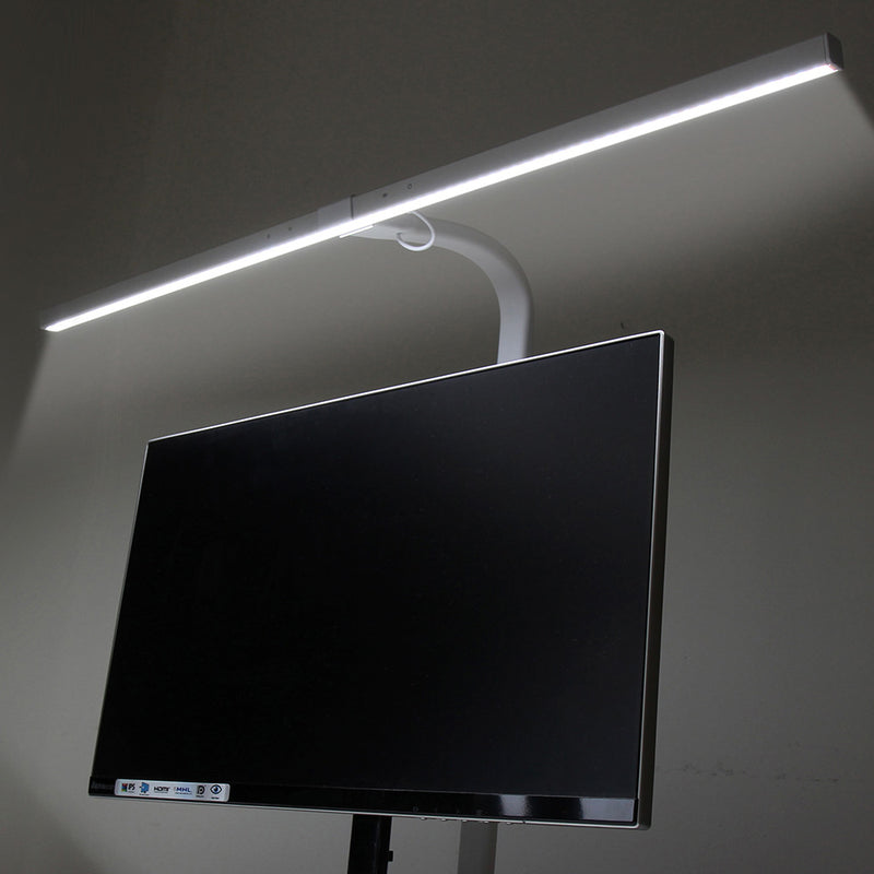 ICLE モニターライト デスクライト クランプ式 高演色LED ワイド80cm 非対称ヘッド 目に優しい 調光調色 自動調光センサー 在宅ワーク テレワーク 韓国製